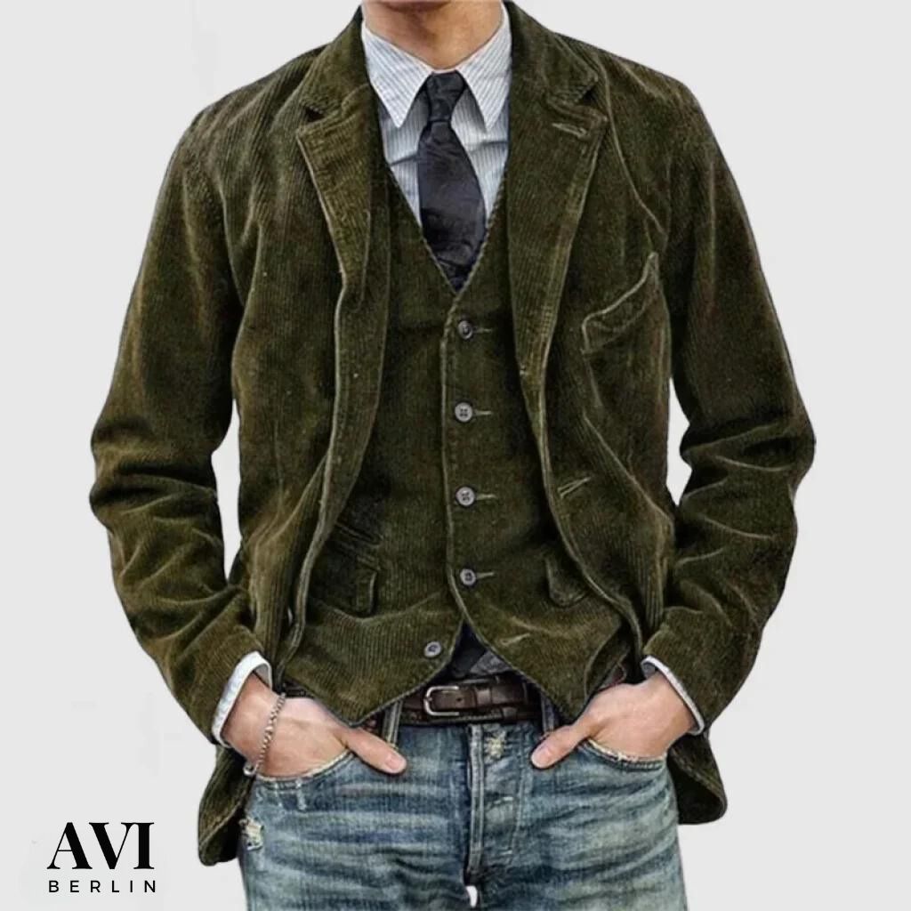 Adam™ - Blazer und Weste aus Kordsamt