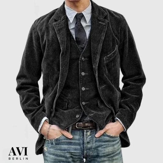 Adam™ - Blazer und Weste aus Kordsamt
